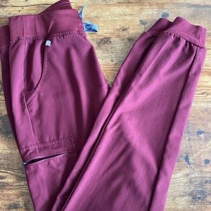 Figs Small/Tall Burgundy Zamora Joggers
